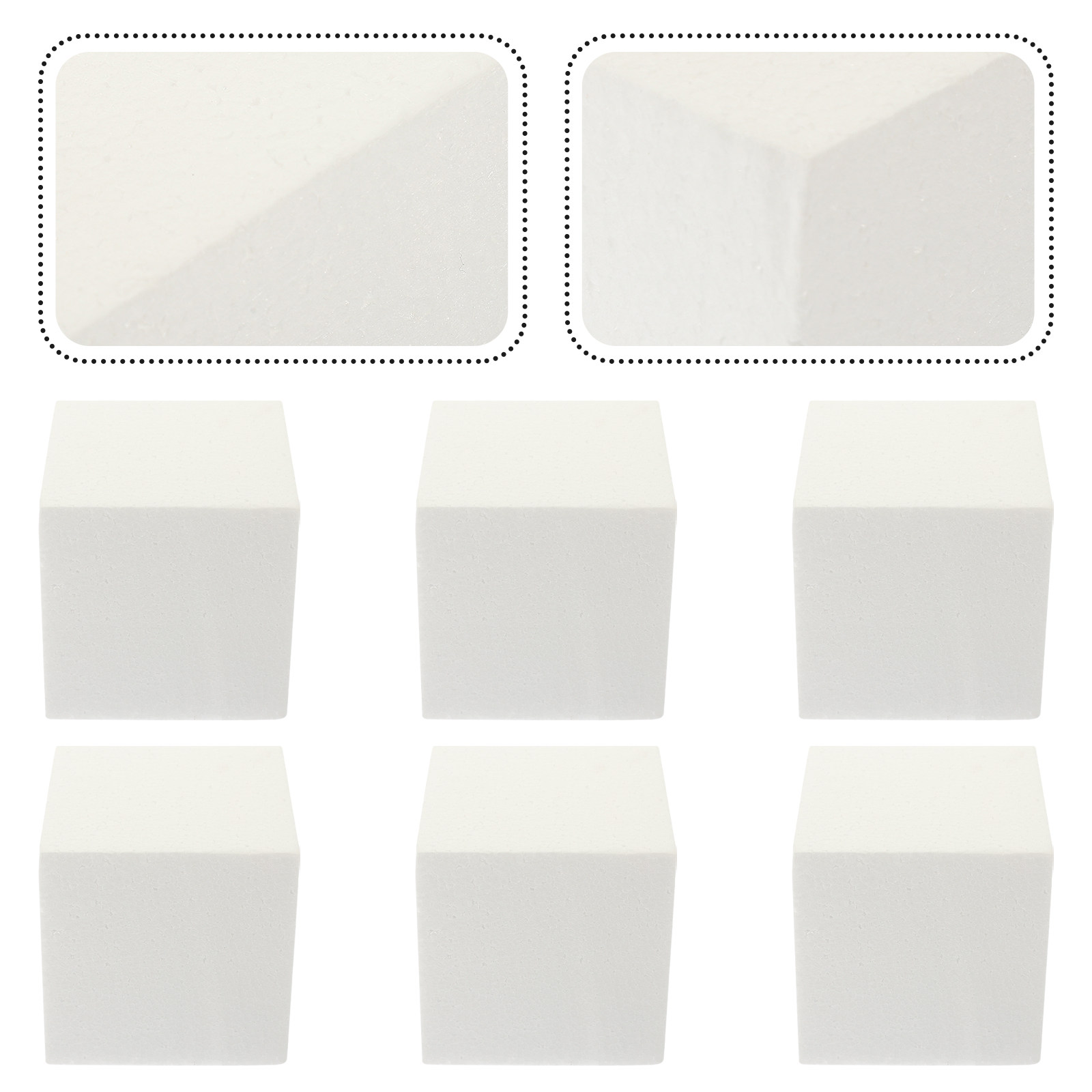 Wedding Cake Supply - 6Pcs Reusable Cubic Cake Dummies Premium