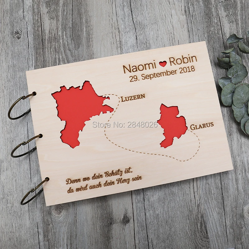 Rustic personalized wedding gu – Personalized Guest Book recenzja i cena