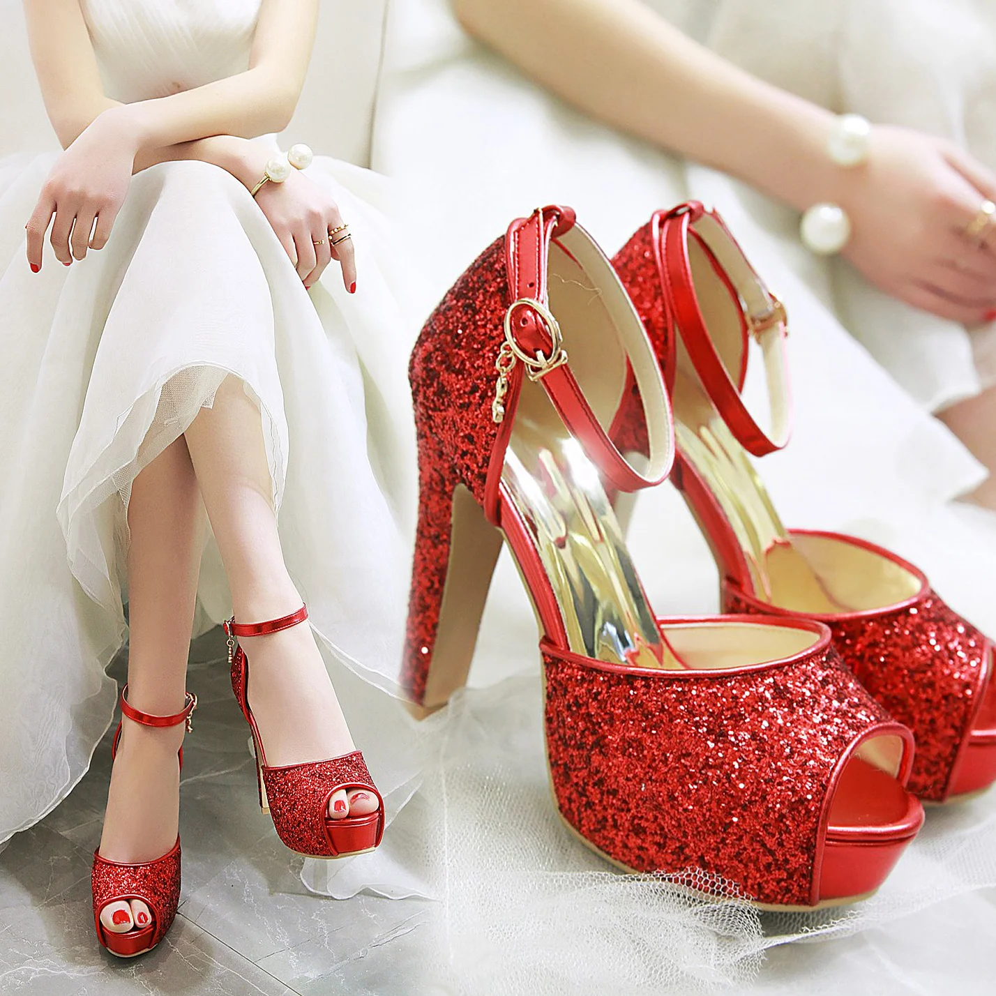 Silver Summer Women High Heel  – Wedding Super recenzja i cena