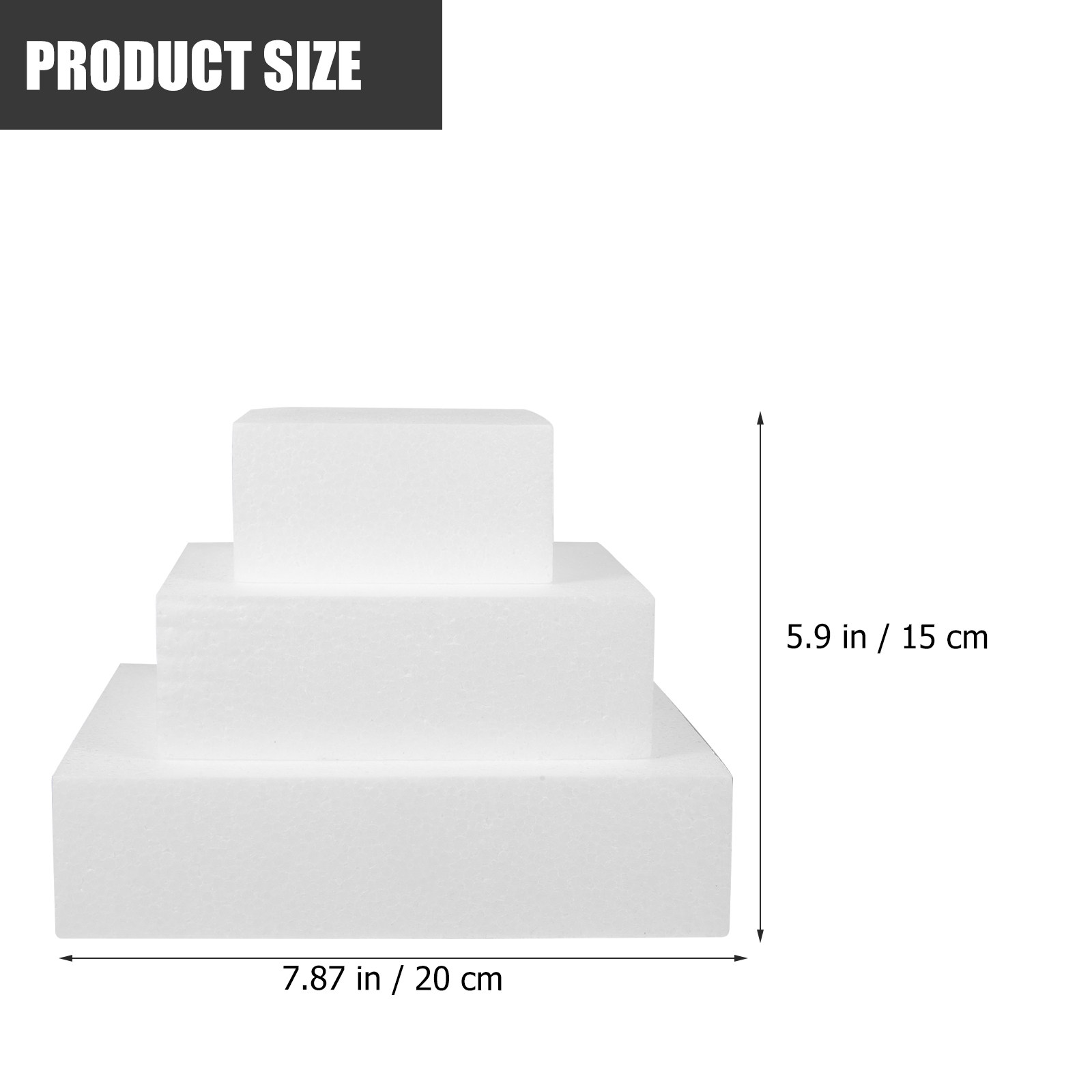 3Pcs Foam Cake Dummies Cubic S – Wedding Cake Supply recenzja i cena