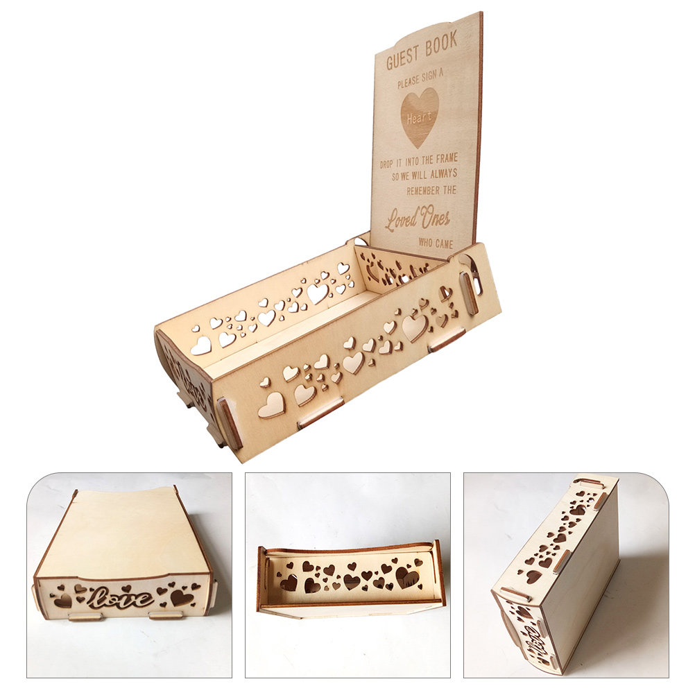 Wedding Guestbook Box Wooden V – Personalized Guest Book recenzja i cena
