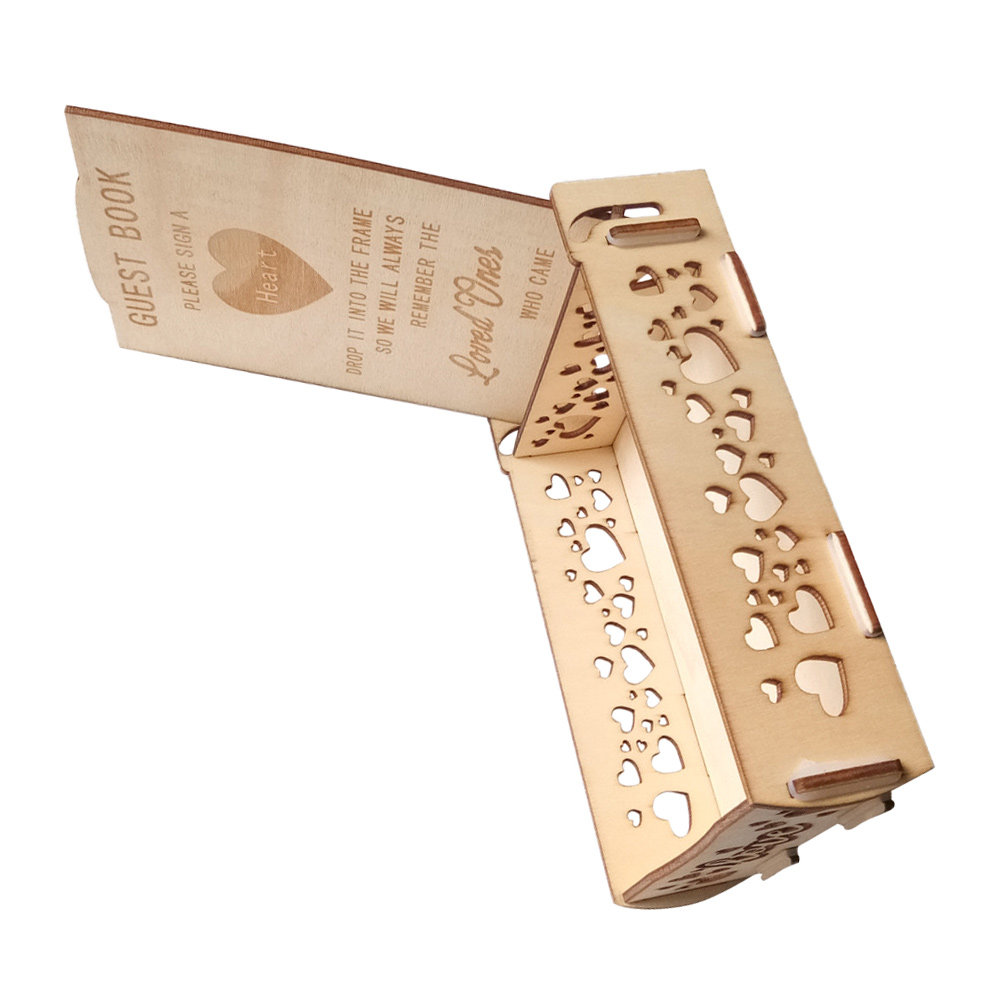 Wedding Guestbook Box Wooden V – Personalized Guest Book recenzja i cena