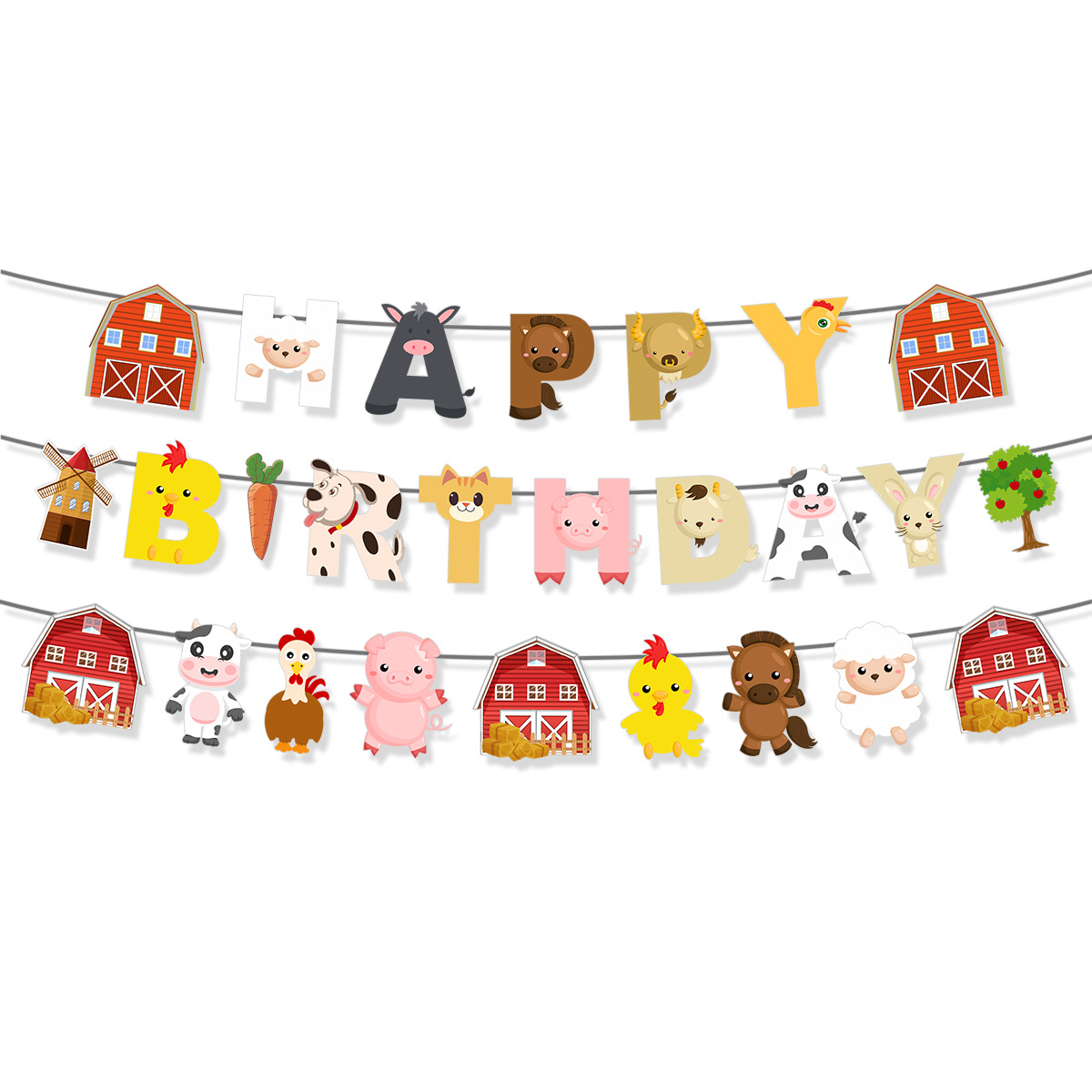 Cartoon Farm Animal Theme Birt – Confetti Balloon Set recenzja i cena