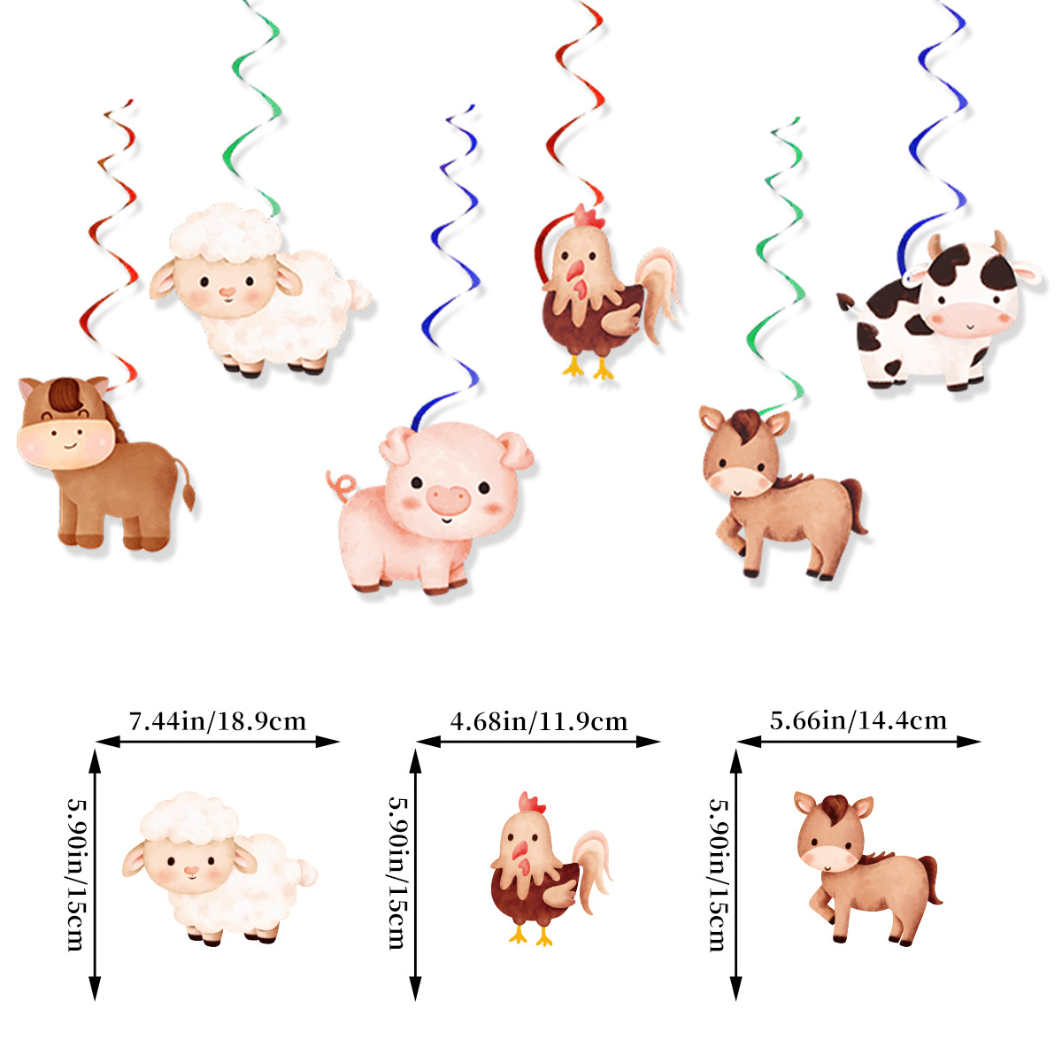 Cartoon Farm Animal Theme Birt – Confetti Balloon Set recenzja i cena