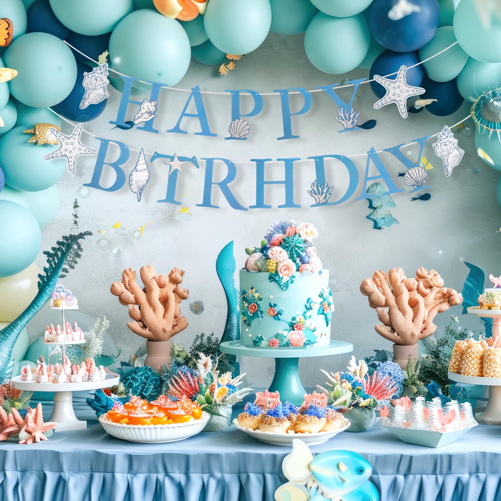 Elegant Ocean Mermaid Birthday – Confetti Balloon Set recenzja i cena