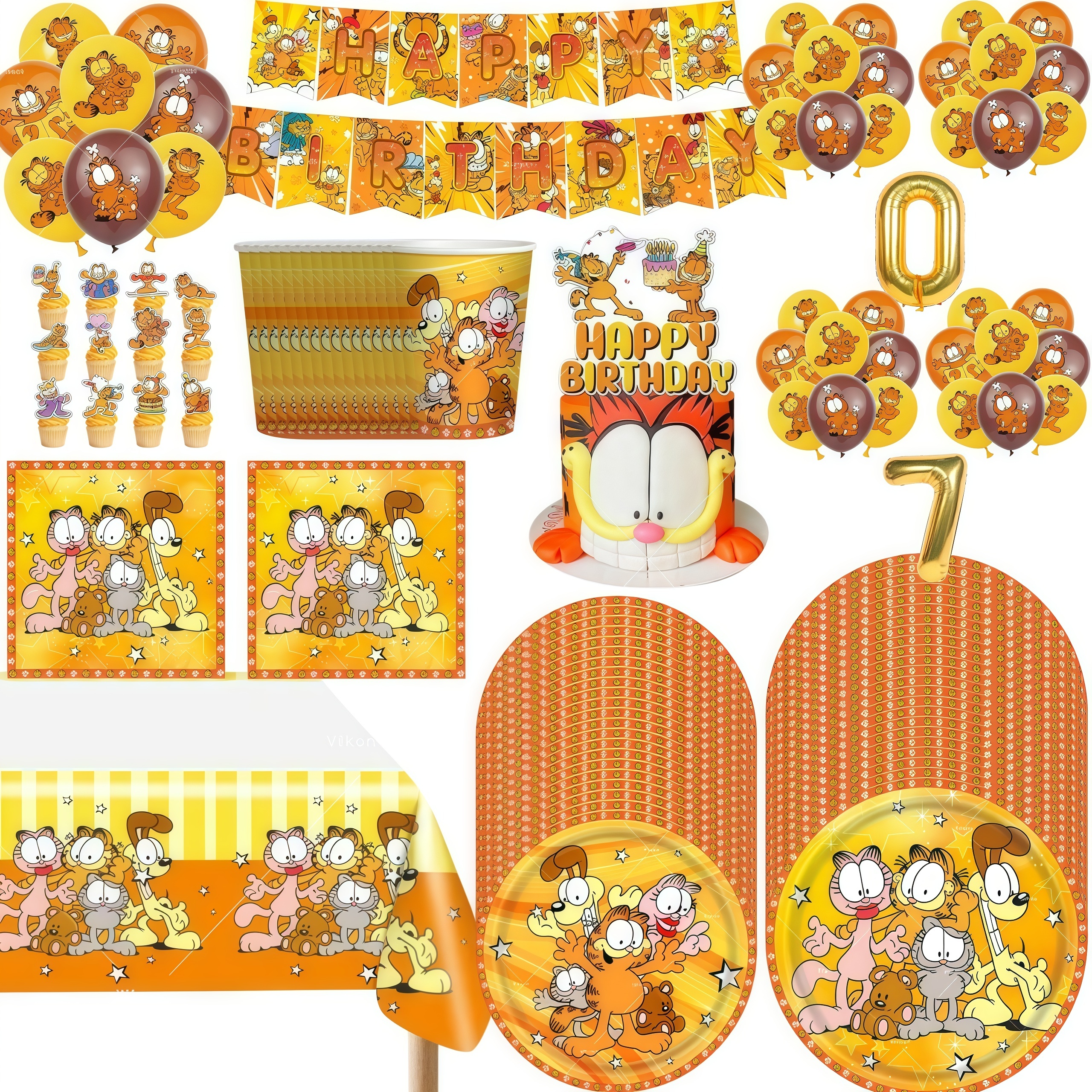 Cute Cartoon G-arfielded Birth – Confetti Balloon Set recenzja i cena