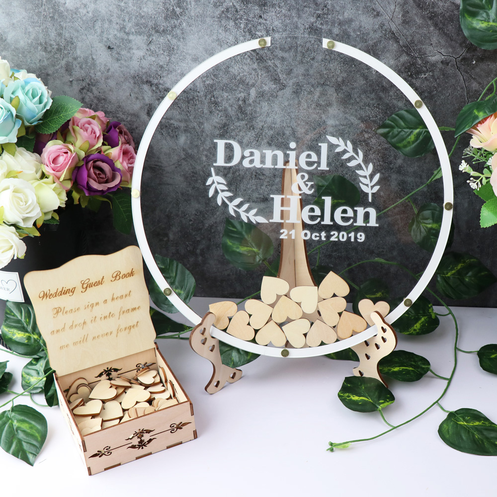 Personalized Acrylic round wed – Personalized Guest Book recenzja i cena