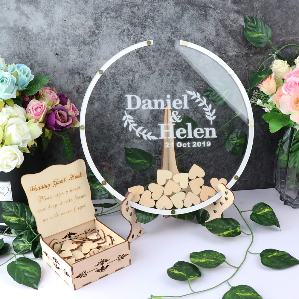 Personalized Acrylic round wed – Personalized Guest Book recenzja i cena
