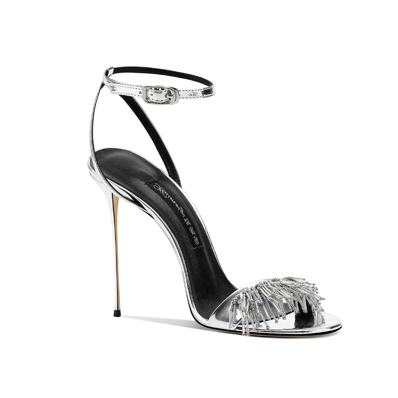 Silver Stiletto Heels Women  S – Wedding Super recenzja i cena