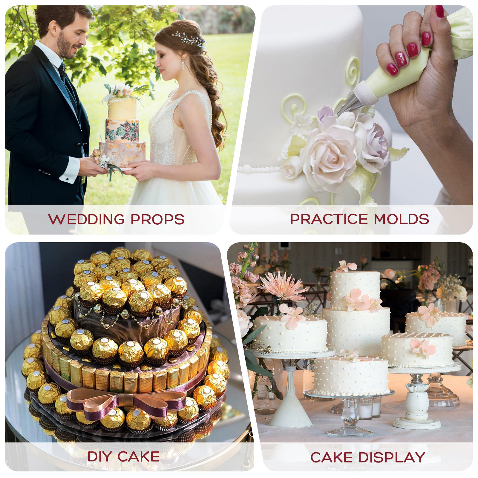 4Pcs Foam Cake Dummies Cubic S – Wedding Cake Supply recenzja i cena