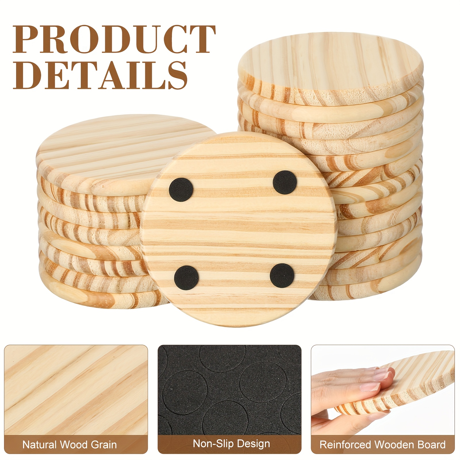 72pcs Unfinished Wood Coasters – Wedding Supply Bulk recenzja i cena