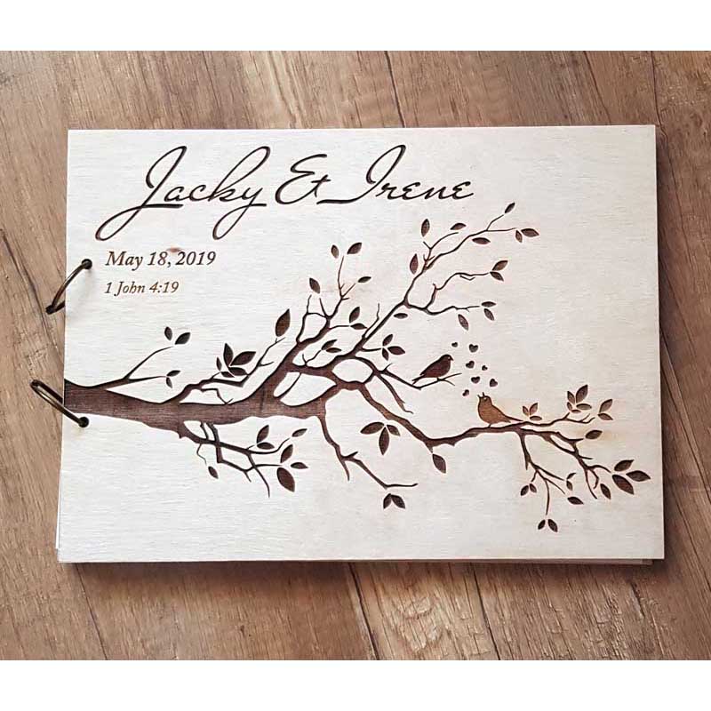 Personalized Engraved  Wooden  – Personalized Guest Book recenzja i cena