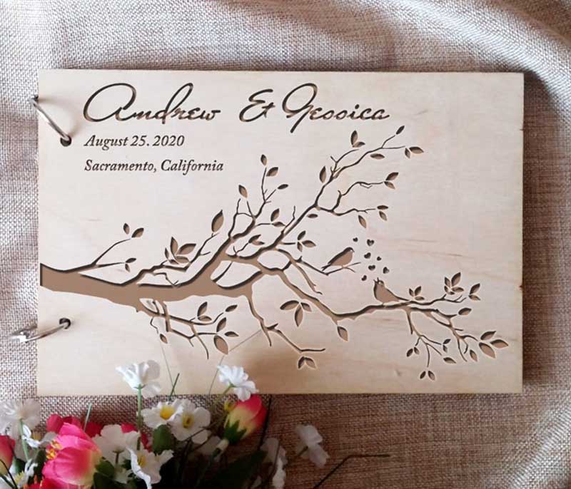 Personalized Engraved  Wooden  – Personalized Guest Book recenzja i cena