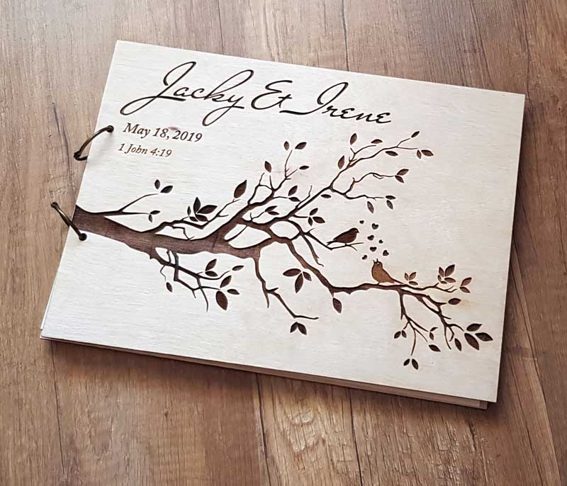 Personalized Engraved  Wooden  – Personalized Guest Book recenzja i cena