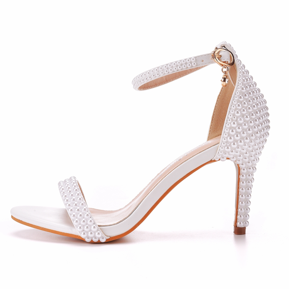 Pearls Stiletto Heels Sandals  – Wedding Super recenzja i cena