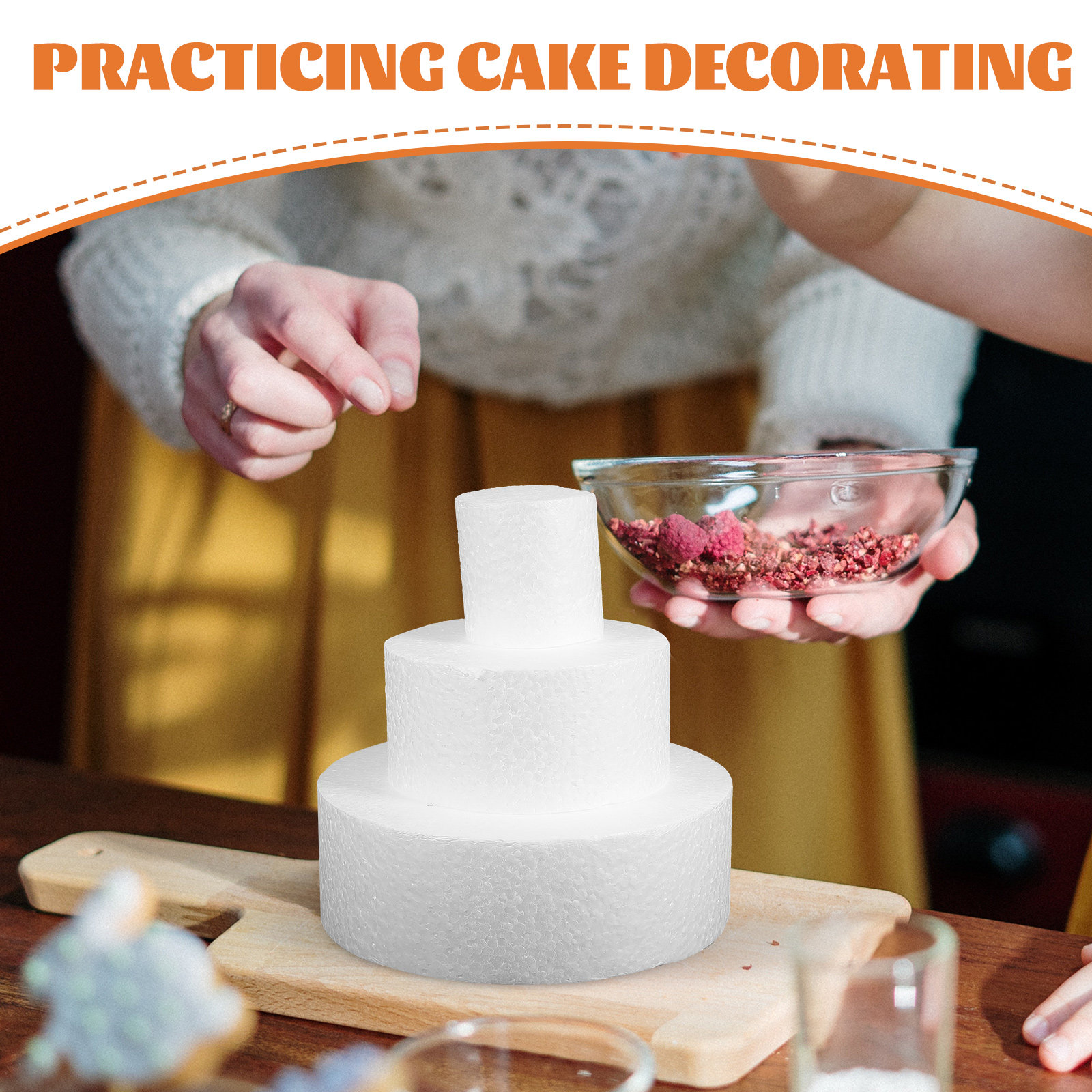 3Pcs DIY Round Cake Dummies Ba – Wedding Cake Supply recenzja i cena