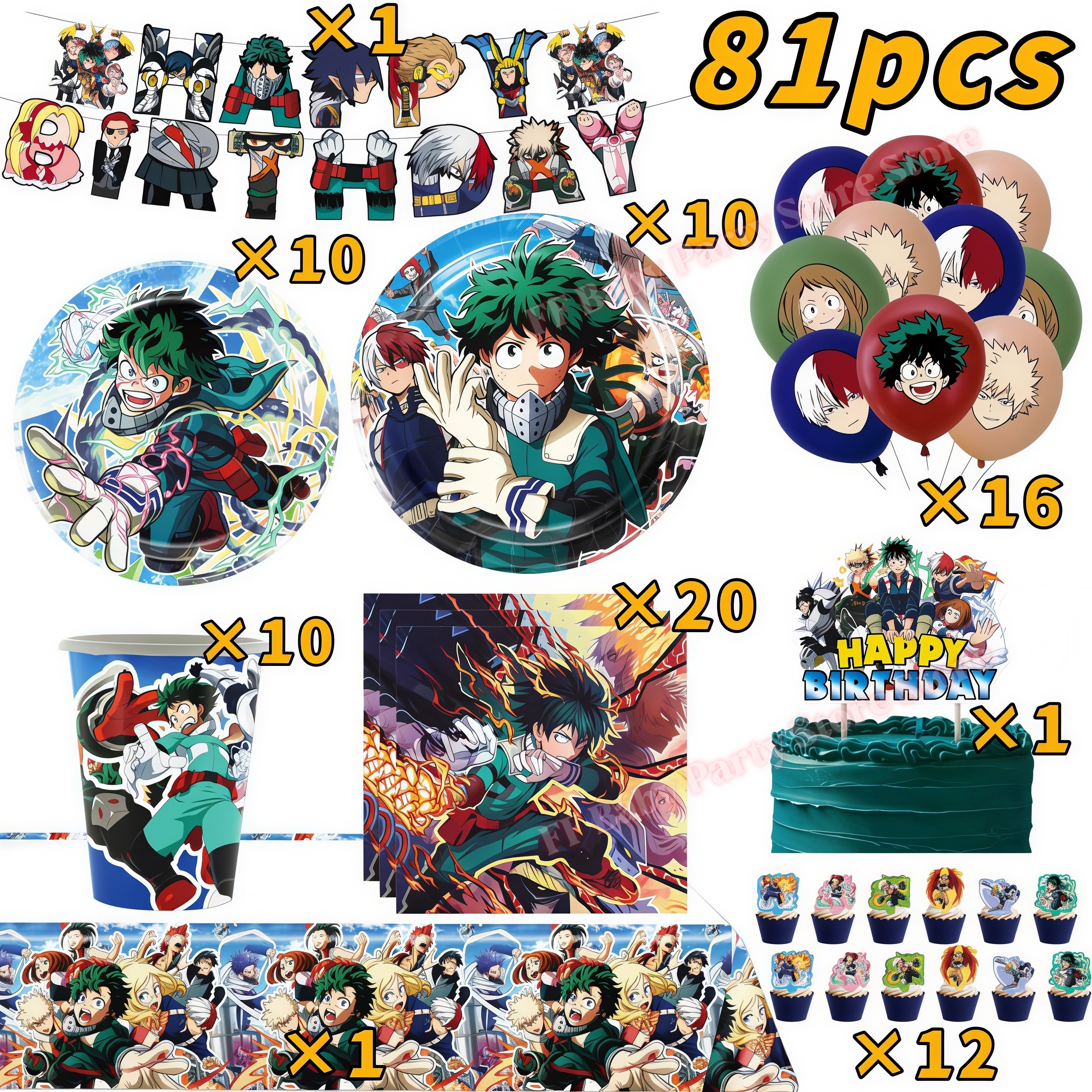 My Heroed Academia Birthday Pa – Confetti Balloon Set recenzja i cena