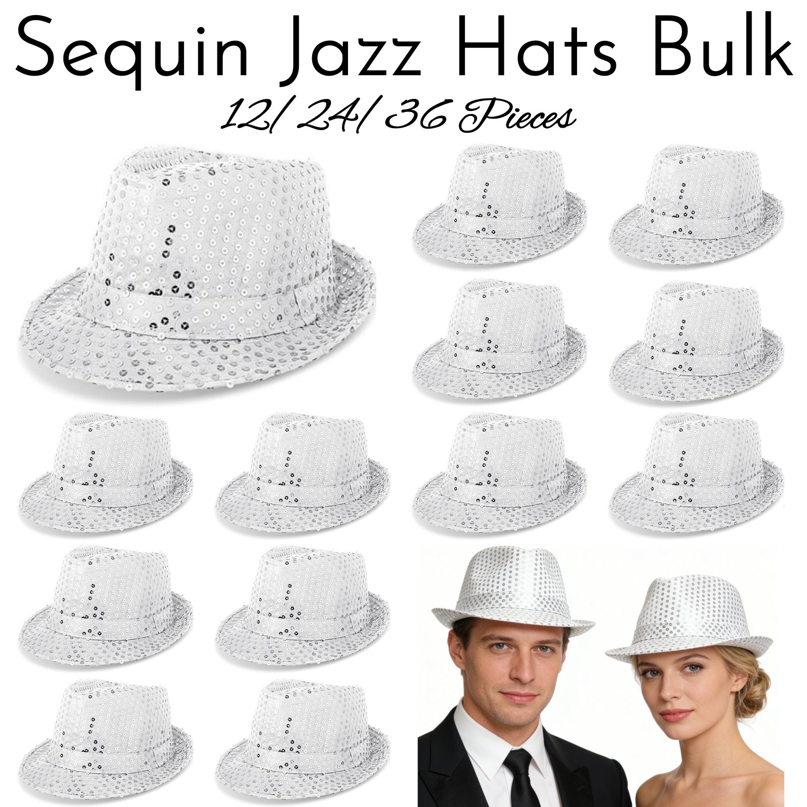 12-36Pcs Sequin Hats Bulk Glit – Wedding Supply Bulk recenzja i cena