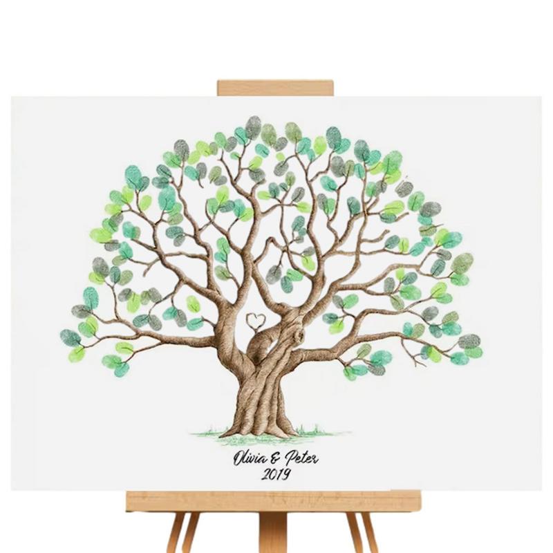 Wedding Fingerprint Tree Paint – Personalized Guest Book recenzja i cena