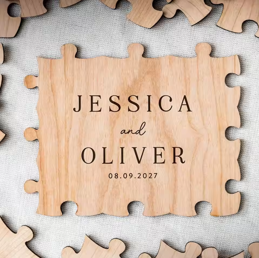 Rustic Wooden Personalized Wed – Personalized Guest Book recenzja i cena