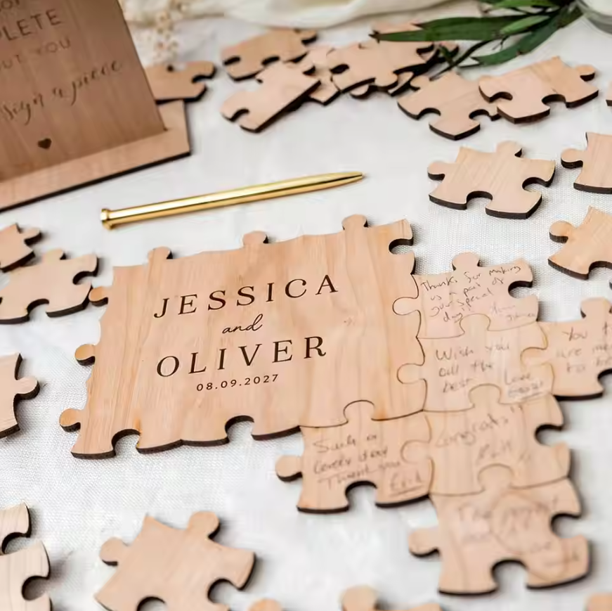 Rustic Wooden Personalized Wed – Personalized Guest Book recenzja i cena