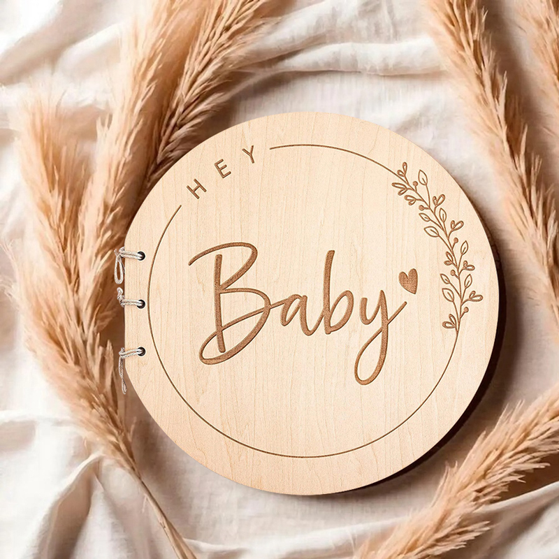 Wooden Circular Cover Message  – Personalized Guest Book recenzja i cena