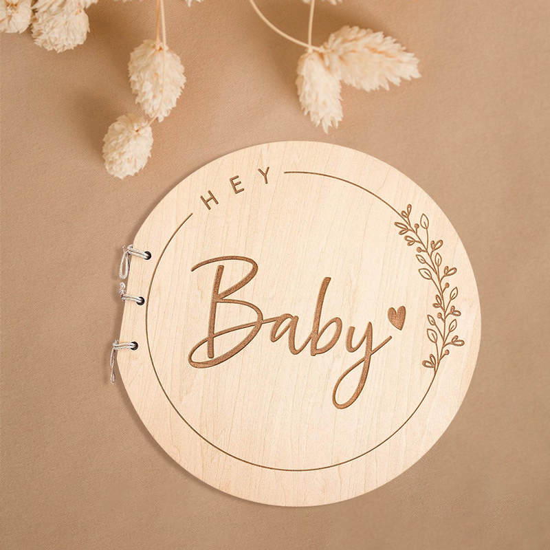 Wooden Circular Cover Message  – Personalized Guest Book recenzja i cena