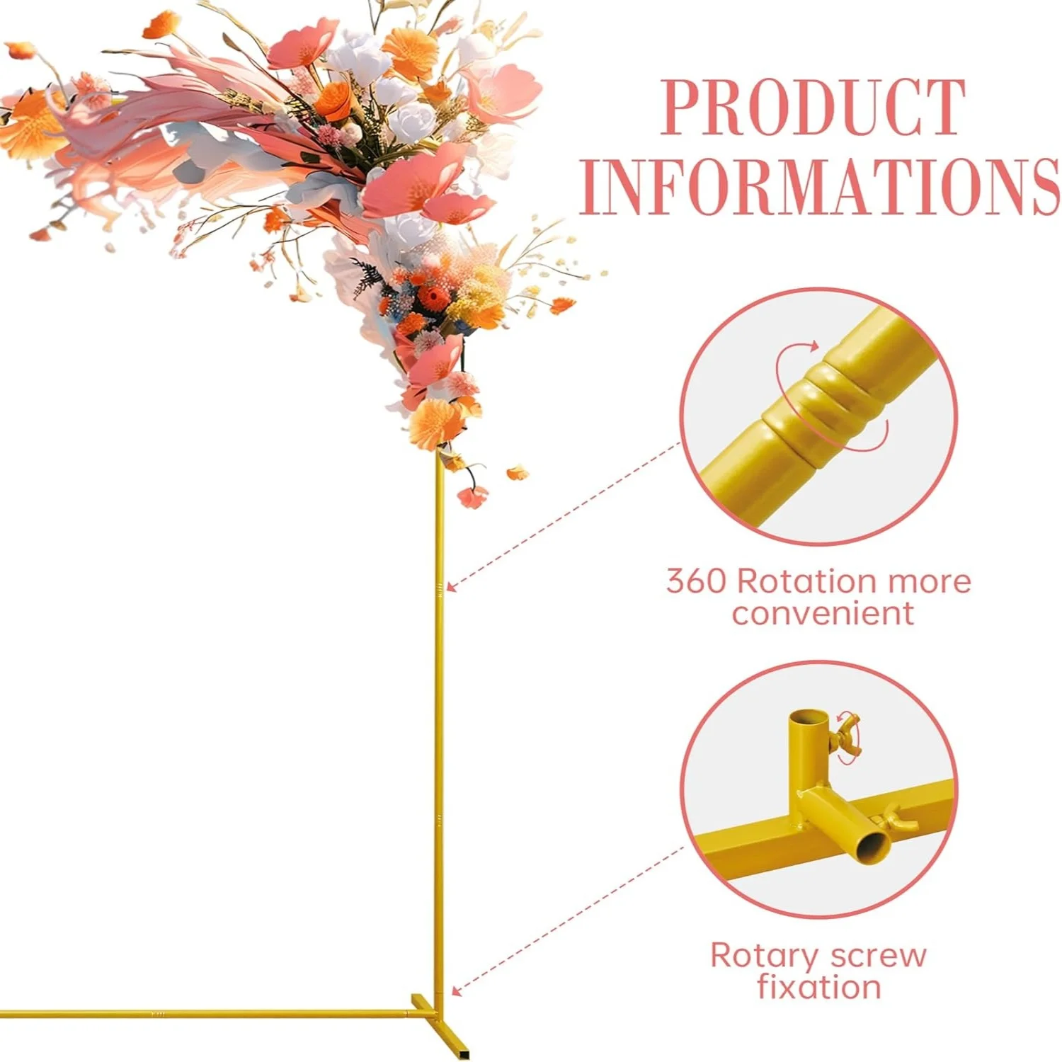 Gold Wedding Arches Square Bac – Confetti Balloon Set recenzja i cena